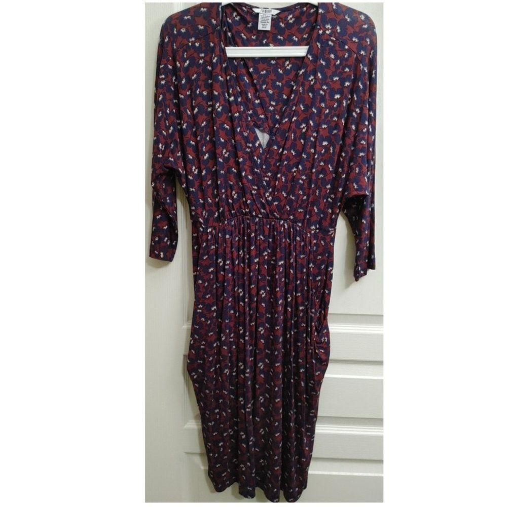 MAMAS&PAPAS STRETCHEABLE LONGSLEEVE V NECK DRESS MULTI COLOR (US10)